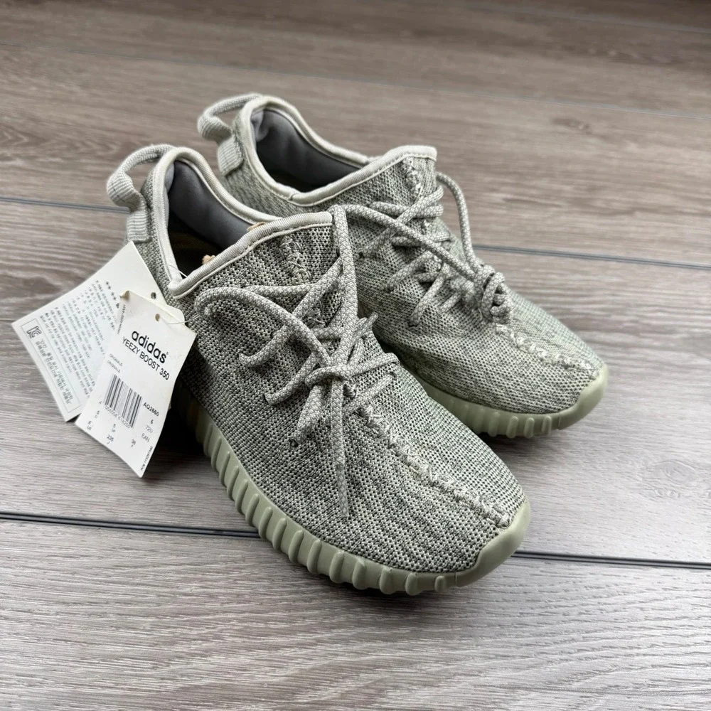 Adidas Womens Yeezy Boost 350 Moonrock Sneakers Grey 6.5 New
